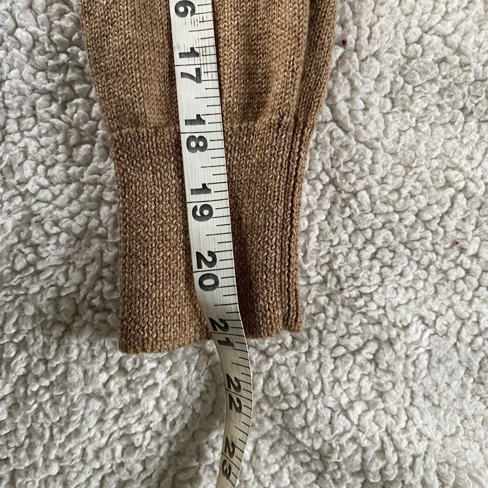 J. Crew 100% Merino Wool Faux Leather Pockets Tunic Sweater, Sz: Medium - Picture 8 of 11